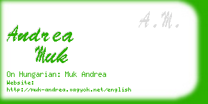 andrea muk business card